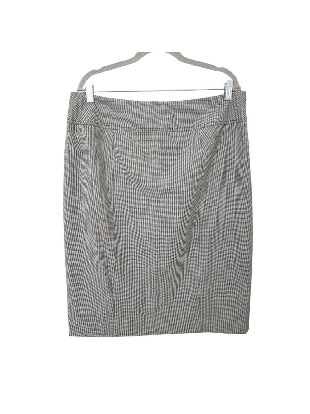 Jones New York Collection Stretch Pencil Skirt Womens Size 14 Gray Houndstooth